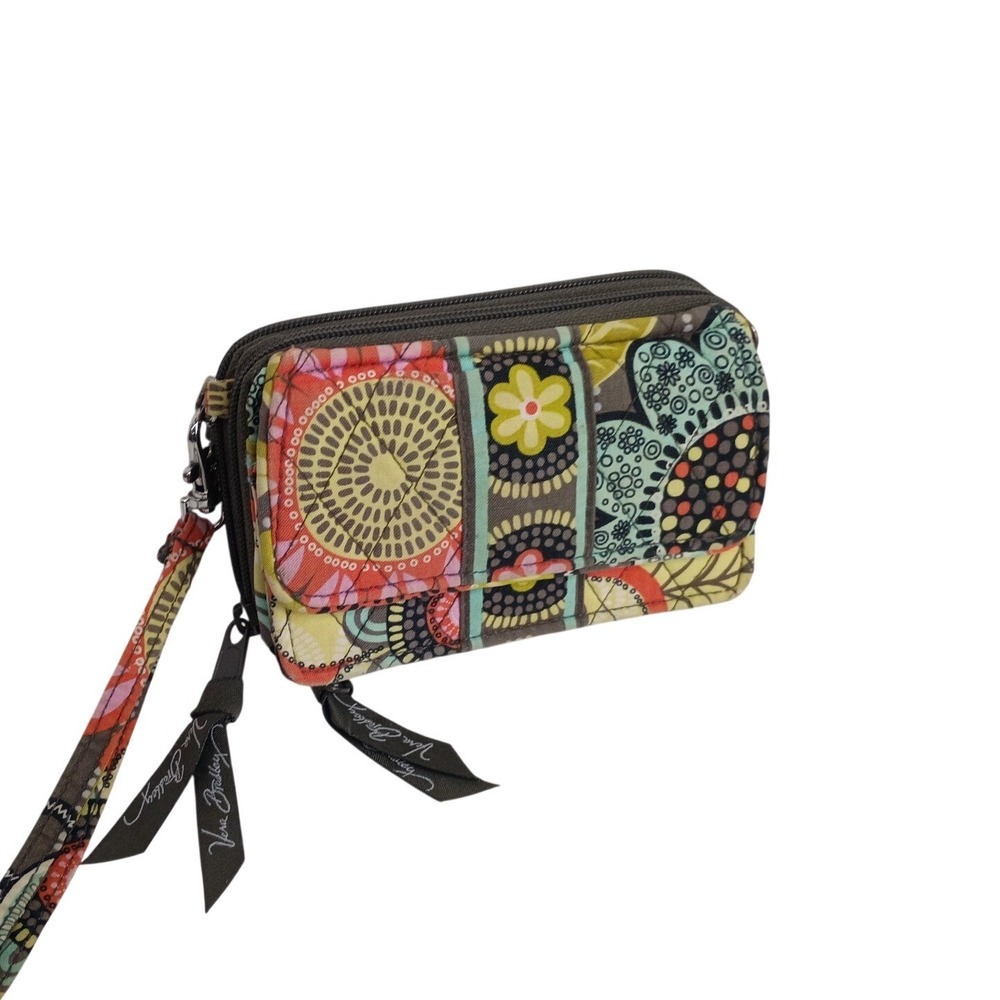 Vera Bradley Colorful Bohemian Paisley Floral Quilted Wristlet Wallet Travel